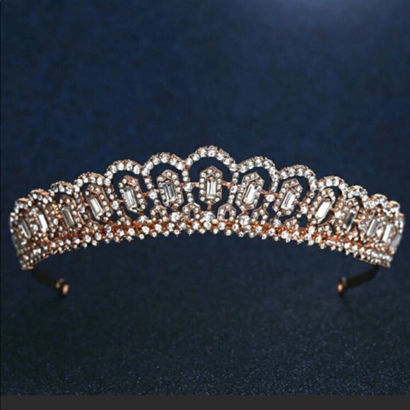 Swarovski Jewelry - Rose gold tone Swarovski crystal wedding tiara